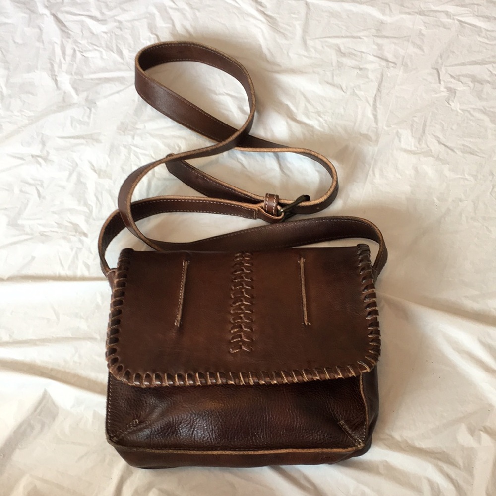 Bed Stu Frankie Brown Leather Crossbody Bag
